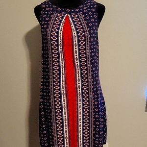Charlotte Russe size small blue and red print dress